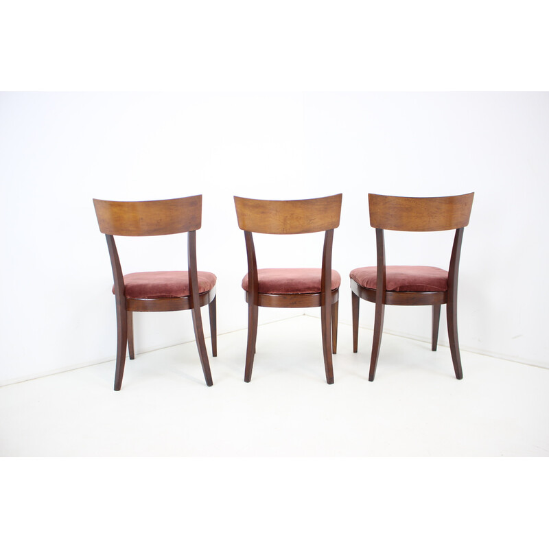 Set of 3 vintage dining chairs H-40 by Jindrich Halabala for Up Závody
