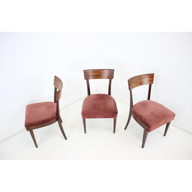 Set of 3 vintage dining chairs H-40 by Jindrich Halabala for Up Závody