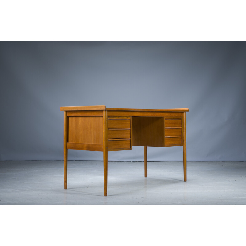 Mid-century Danish teak desk by Gunnar Nielsen for Tibergaard, 1960s