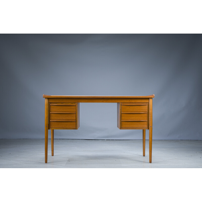 Mid-century Danish teak desk by Gunnar Nielsen for Tibergaard, 1960s