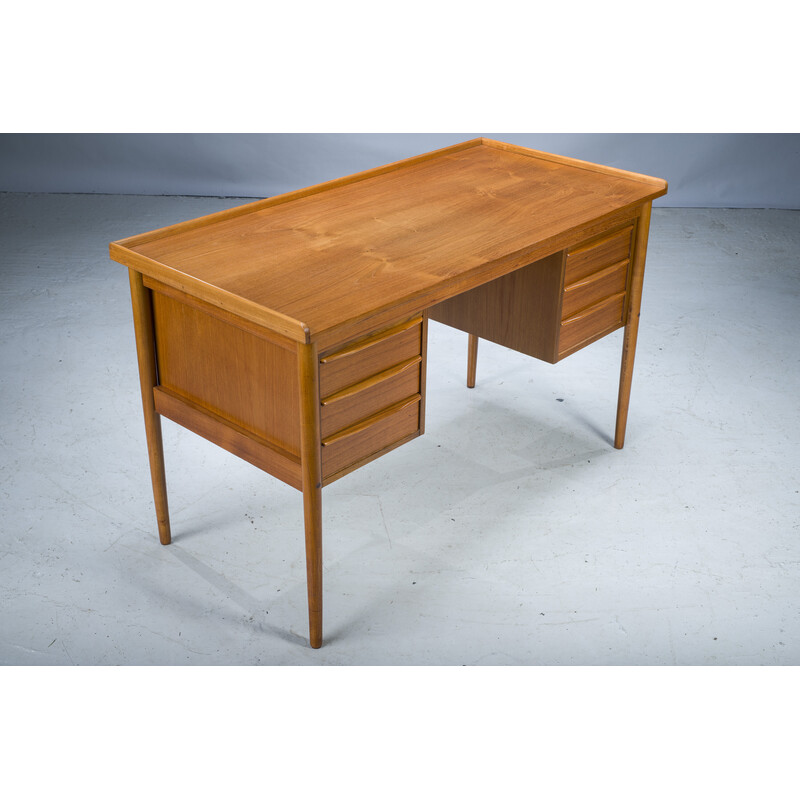 Mid-century Danish teak desk by Gunnar Nielsen for Tibergaard, 1960s