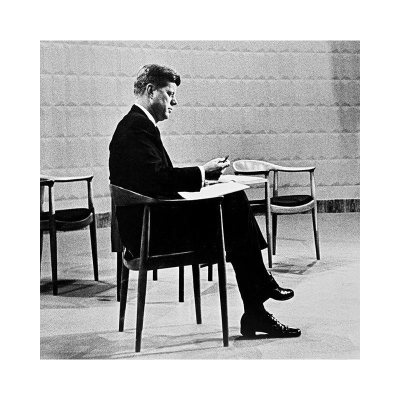 Poltrona Vintage "The Chair" modelo 503 de Hans J. Wegner para Johannes Hansen, Dinamarca Anos 60
