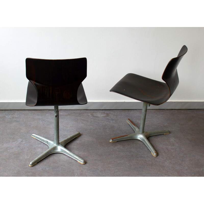 Paire de chaises évolutives vintage par Adam Stegner pour Flötotto Pagholz, 1970