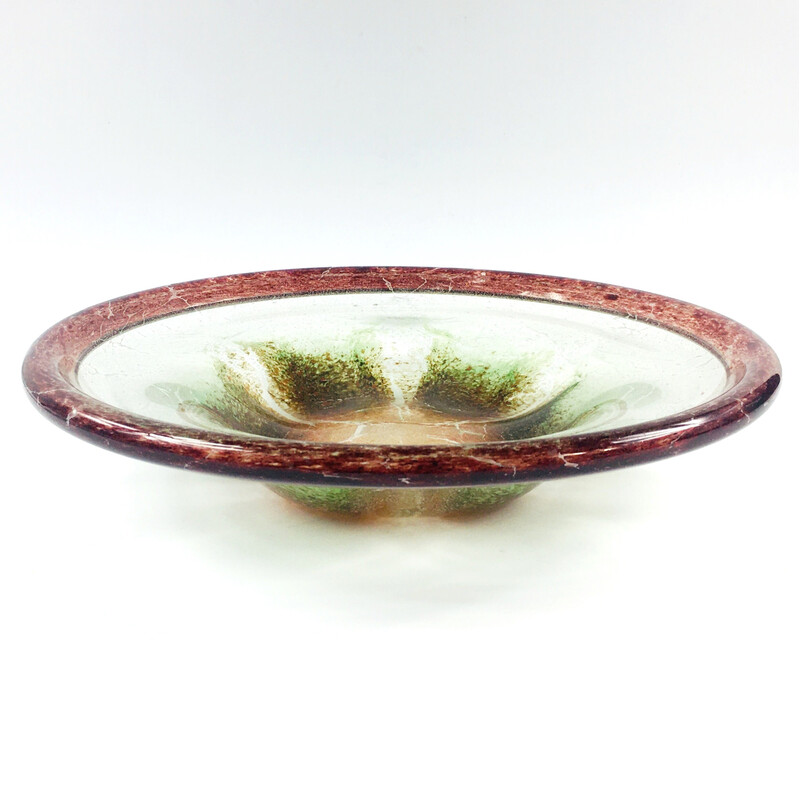 Art Deco vintage "Ikora" Art glass bowl by Karl Wiedmann for Wmf, Germany 1920-1930s