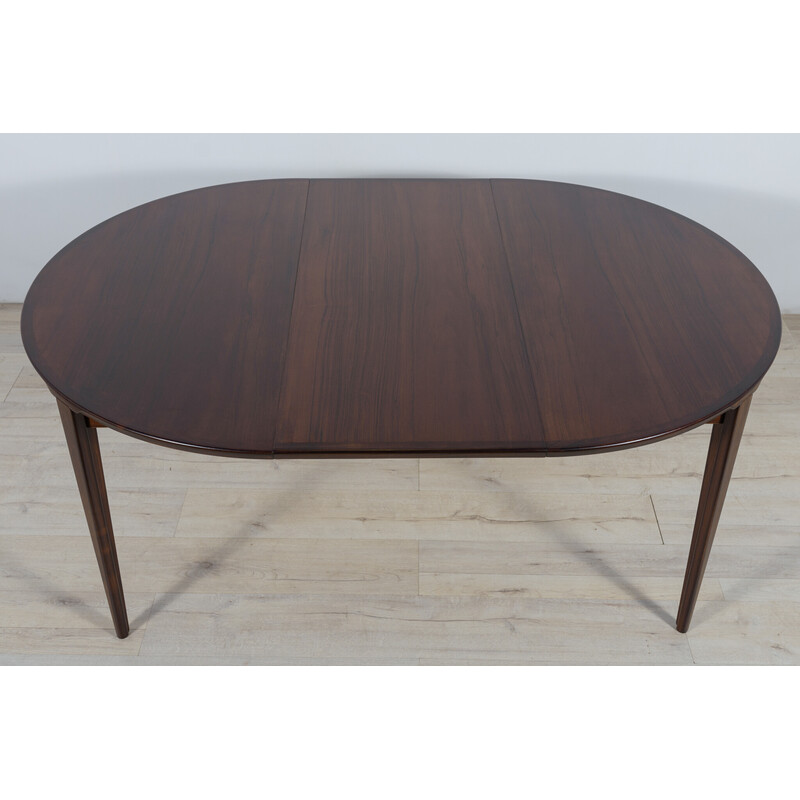 Table ronde vintage en palissandre par Henry Rosengren Hansen pour Brande Mobel Industry, 1960