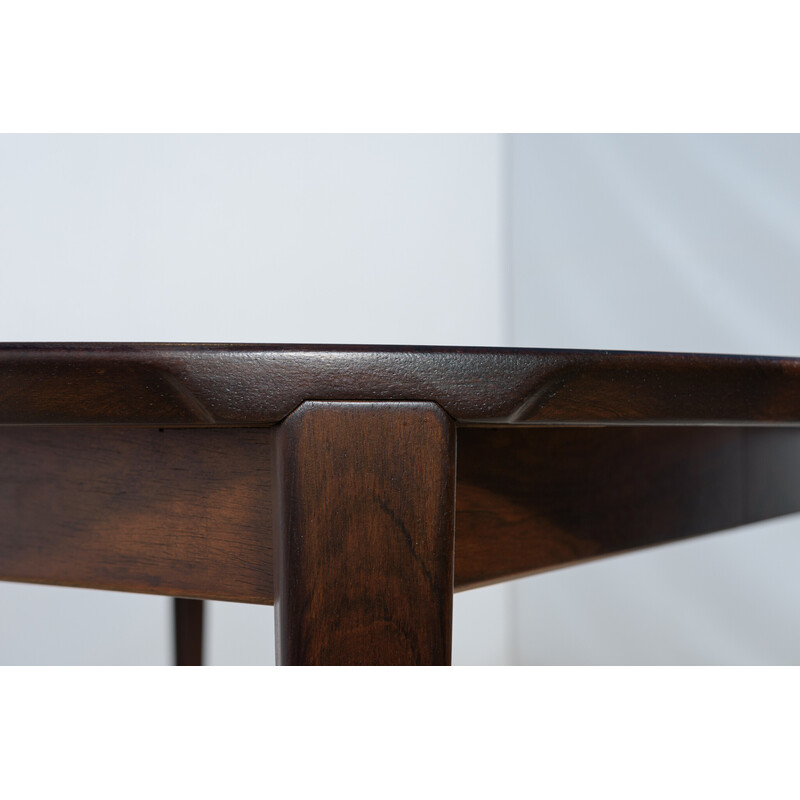 Table ronde vintage en palissandre par Henry Rosengren Hansen pour Brande Mobel Industry, 1960