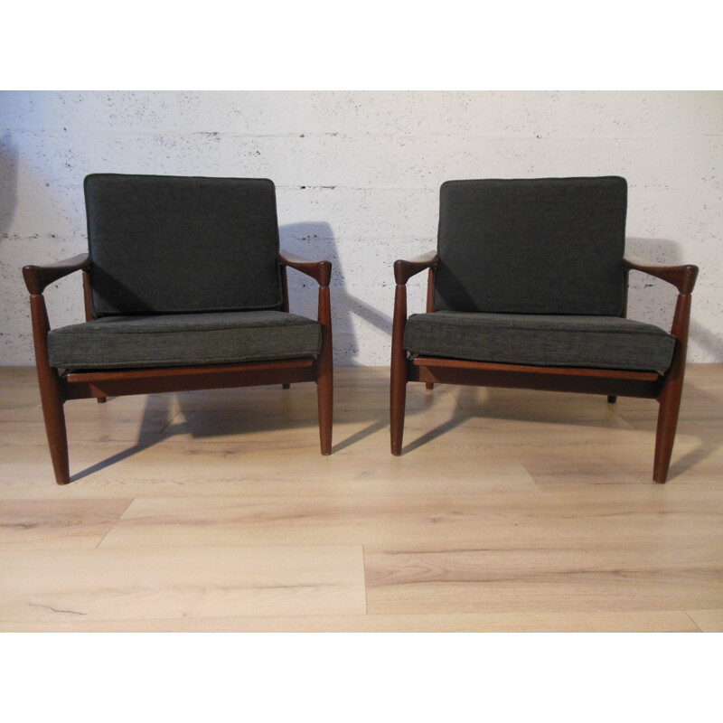 "Kolding" 3 seater sofa and 2 armchairs, Erik WORTZ - 1960s