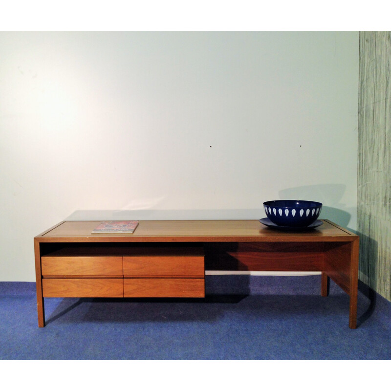 Swiss coffee table in walnut - 1960s