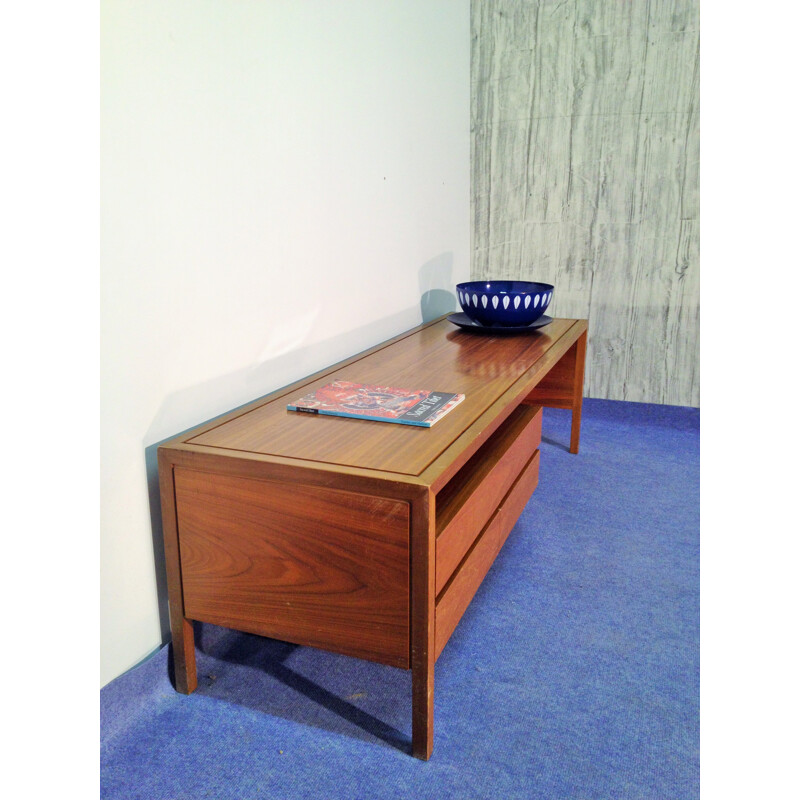 Swiss coffee table in walnut - 1960s