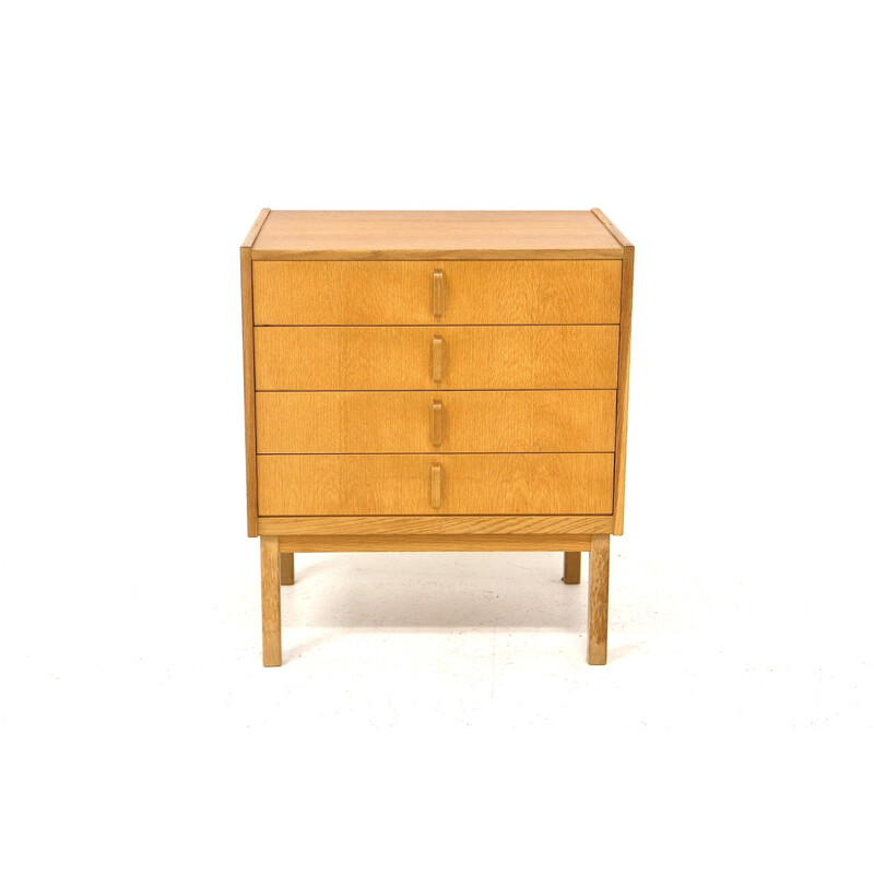 Vintage oakwood chest of drawers by Bertil Fridhagen for Bodafors, Sweden 1960