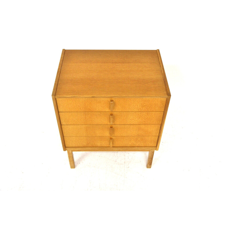 Vintage oakwood chest of drawers by Bertil Fridhagen for Bodafors, Sweden 1960