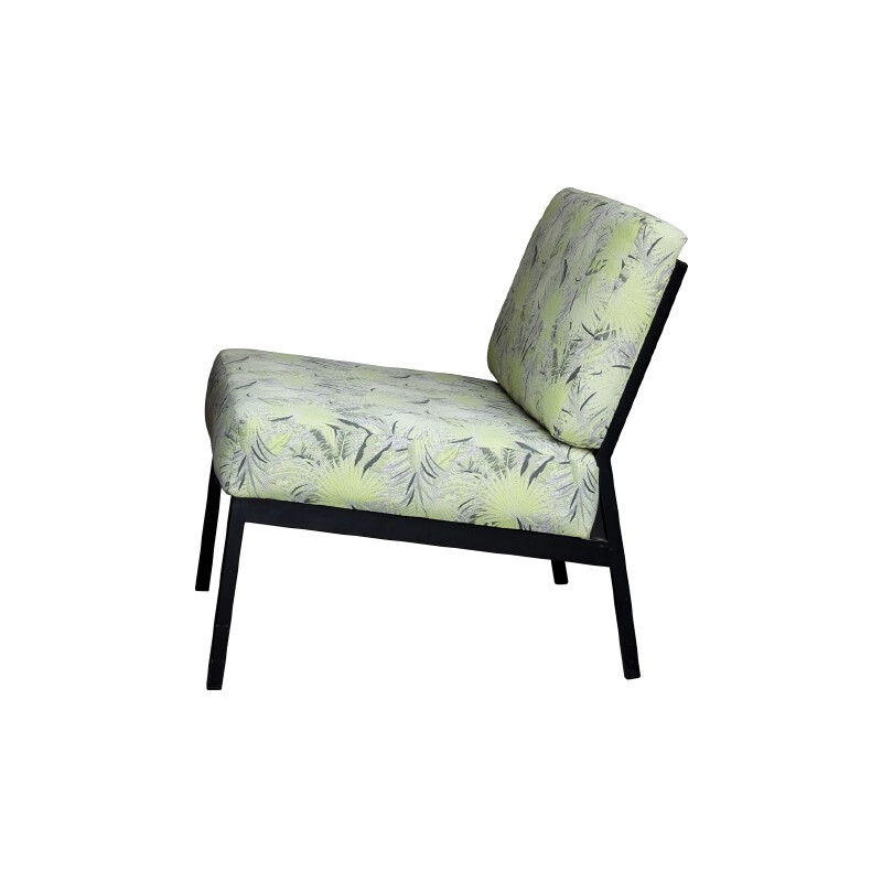 Pair of armchairs with tropical pattern - 1950s