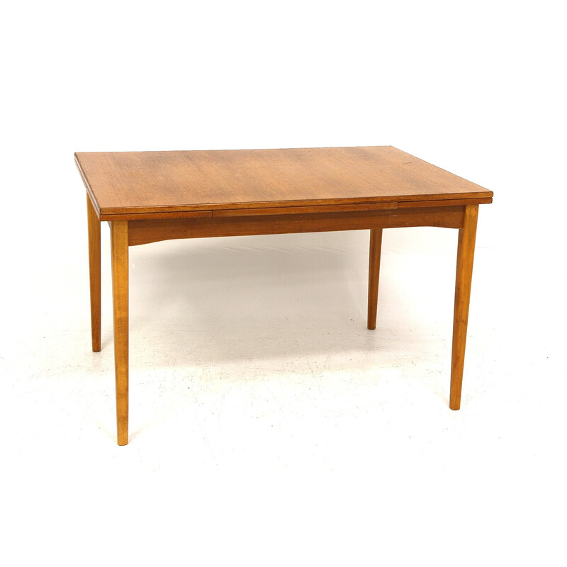 Table vintage "portefeuille" en teck, Suède 1960