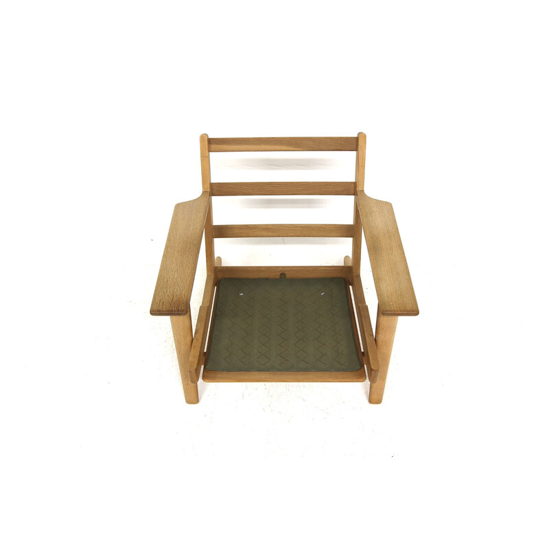 Vintage Ge-290 oakwood armchair by Hans J. Wegner for Getama, 1960