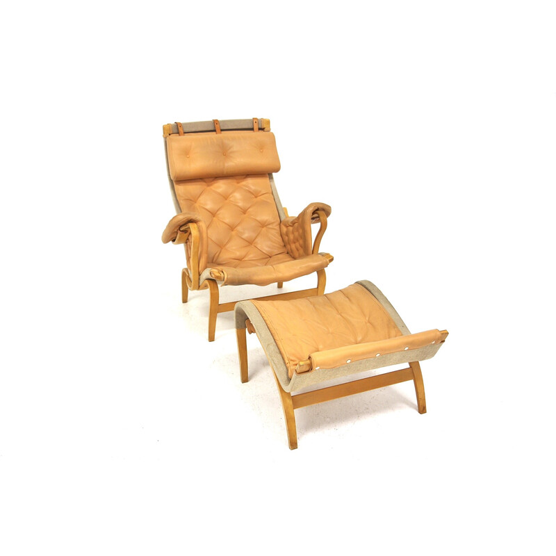 Fauteuil vintage "pernilla" par Bruno Mathsson pour Karl Mathsson, Suède 1960