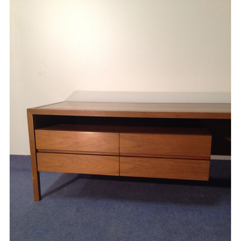 Swiss coffee table in walnut - 1960s