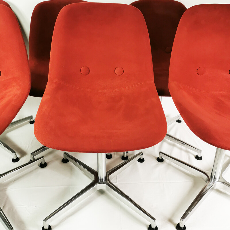 Set of 6 vintage "Eyes" chairs by J.Foersom and P.Hiort-Lorenzen for Erik Jorgensen, Denmark 2009