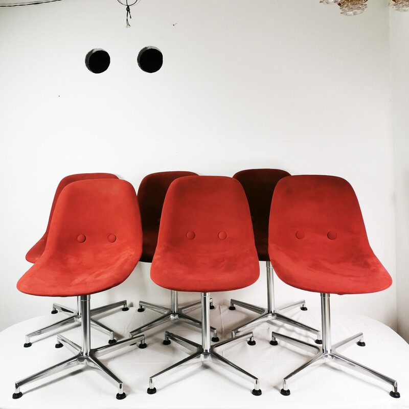 Conjunto de 6 cadeiras "Eyes" vintage de J.Foersom e P.Hiort-Lorenzen para Erik Jorgensen, Dinamarca 2009