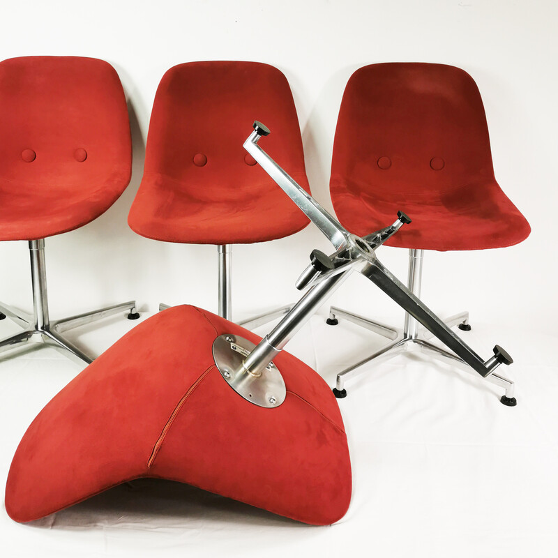 Set of 6 vintage "Eyes" chairs by J.Foersom and P.Hiort-Lorenzen for Erik Jorgensen, Denmark 2009