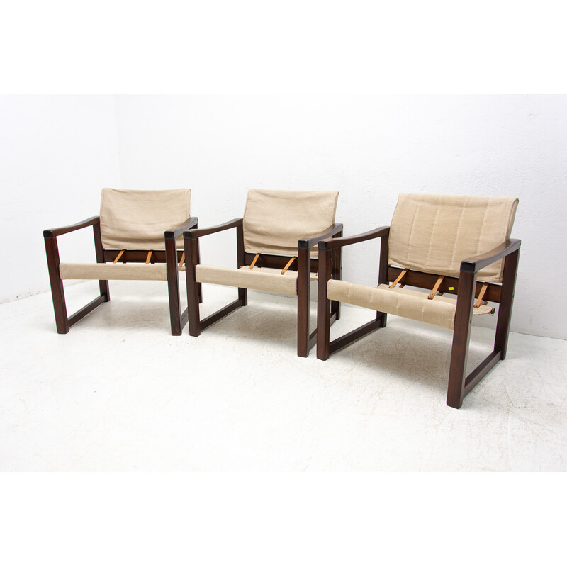 Set of 3 vintage Safari armchairs by Karin Mobring for Ikea, 1980s