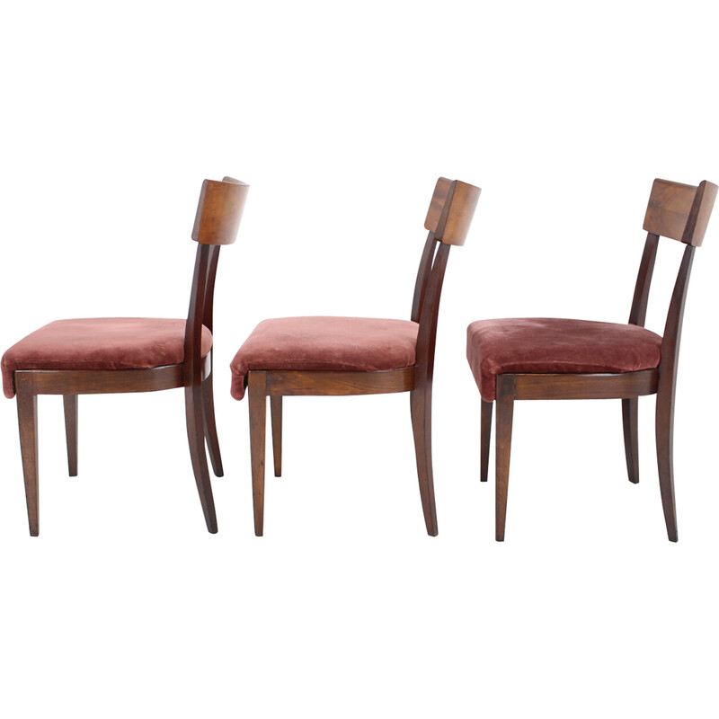 Set of 3 vintage dining chairs H-40 by Jindrich Halabala for Up Závody