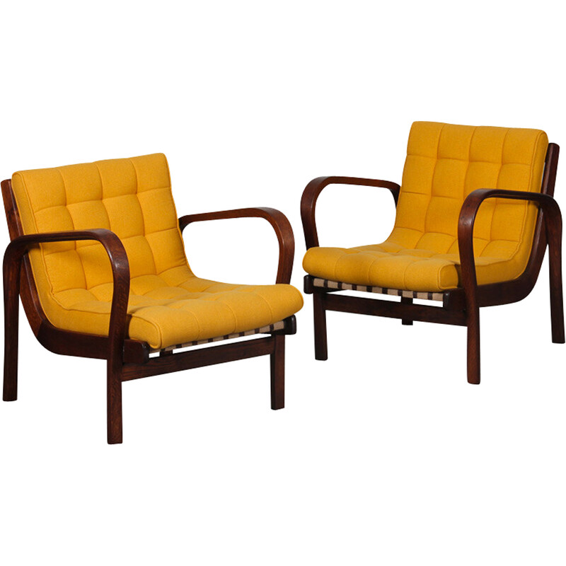 Paar Vintage-Sessel von Kropacek und Kozelka, 1944