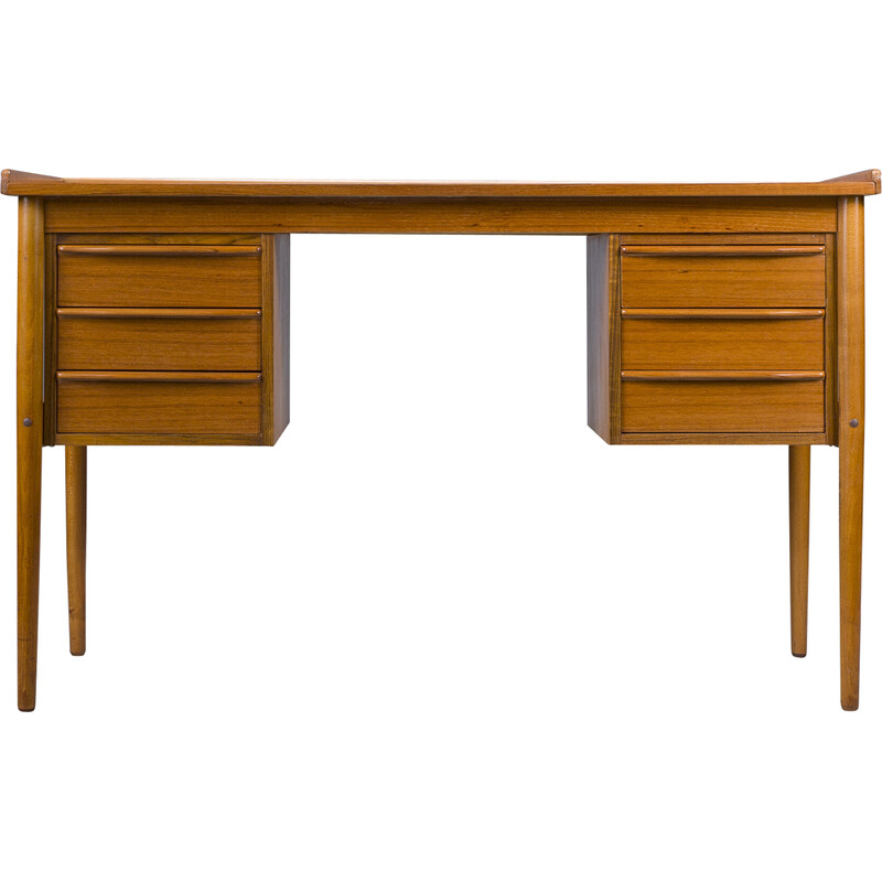 Mid-century Danish teak desk by Gunnar Nielsen for Tibergaard, 1960s