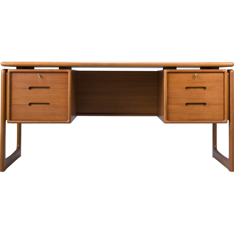 Deens vintage teakhouten bureau van Dyrlund, 1970