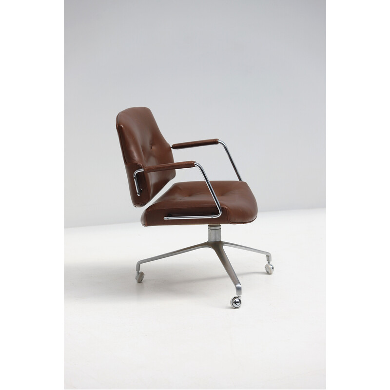 Vintage Fk84 office armchair by Preben Fabricius and Jorgen Kastholm for Kill International, Denmark 1970s