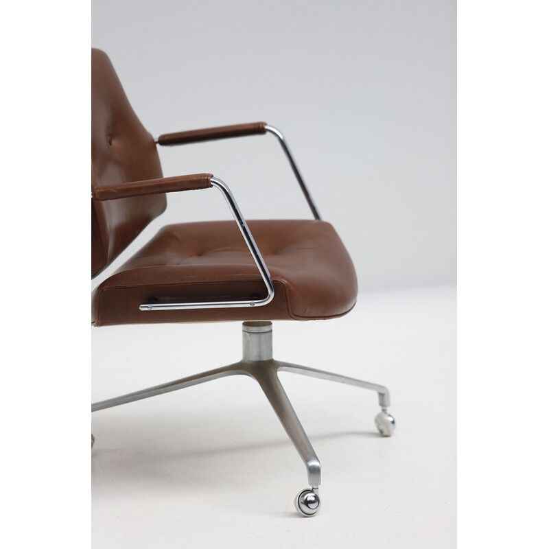 Vintage Fk84 office armchair by Preben Fabricius and Jorgen Kastholm for Kill International, Denmark 1970s