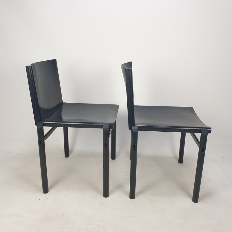 Pair of vintage dining chairs by Afra and Tobia Scarpa, Italy 1970s