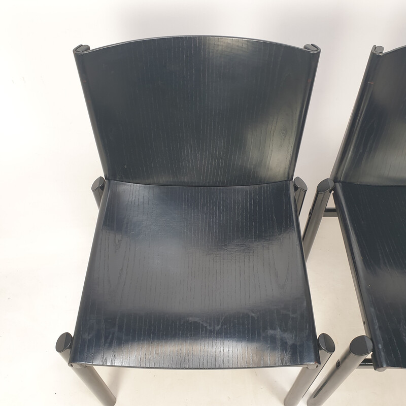 Pair of vintage dining chairs by Afra and Tobia Scarpa, Italy 1970s