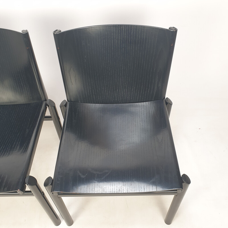 Pair of vintage dining chairs by Afra and Tobia Scarpa, Italy 1970s