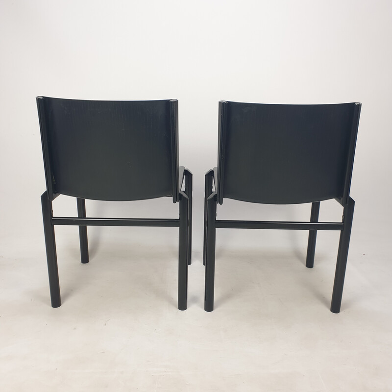 Pair of vintage dining chairs by Afra and Tobia Scarpa, Italy 1970s