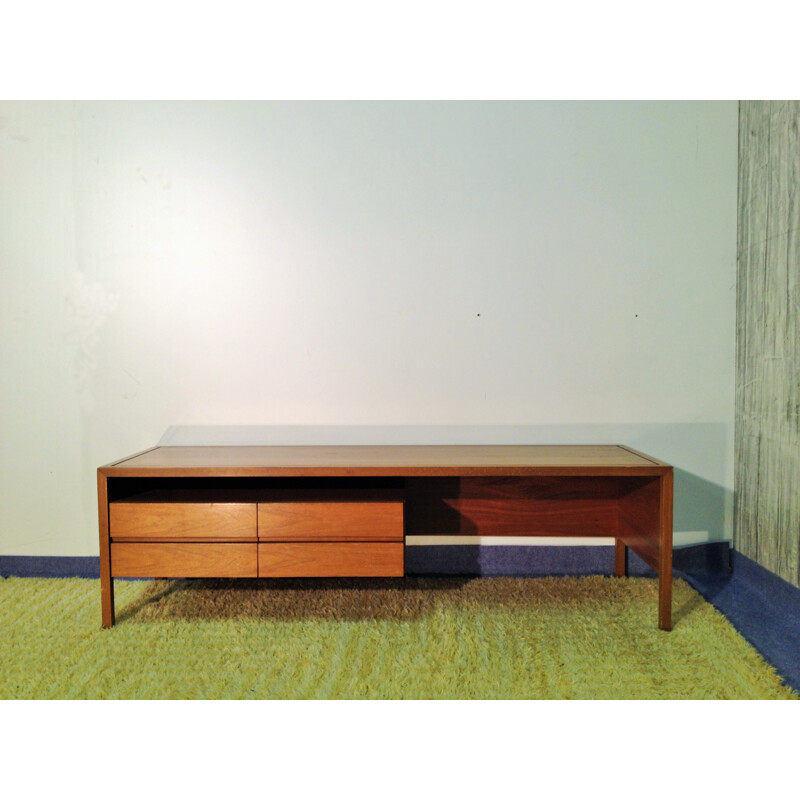 Swiss coffee table in walnut - 1960s