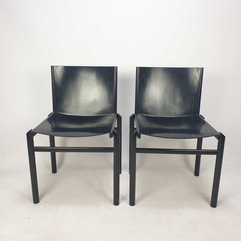 Paire de chaises vintage par Afra et Tobia Scarpa, Italie 1970