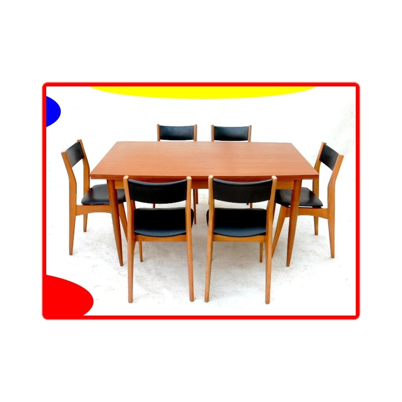 Set of Scandinavian dining room - 1960s