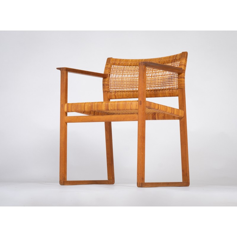 Danish vintage model Bm62 armchair by Børge Mogensen for Fredericia Furniture, 1960s