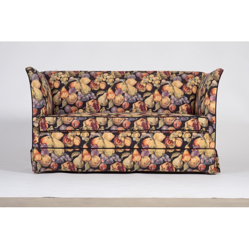 Mid-century Danish Knole sofa with fruit pattern, 1950s