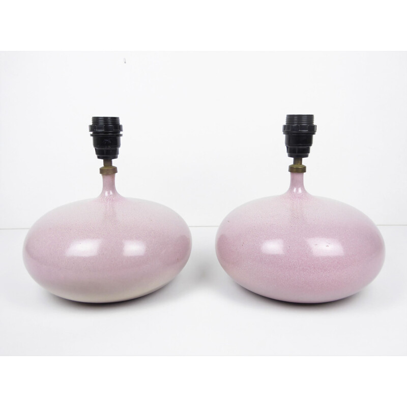 Pair of "Figue" lamps by Dani et Jacques Ruelland in ceramic - 1960s