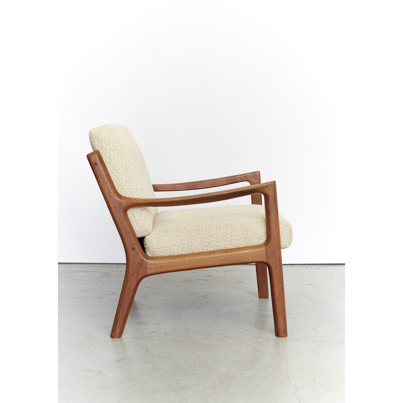 Vintage Senator lounge chair in teak and wool by Ole Wanscher for France&Søn, Denmark