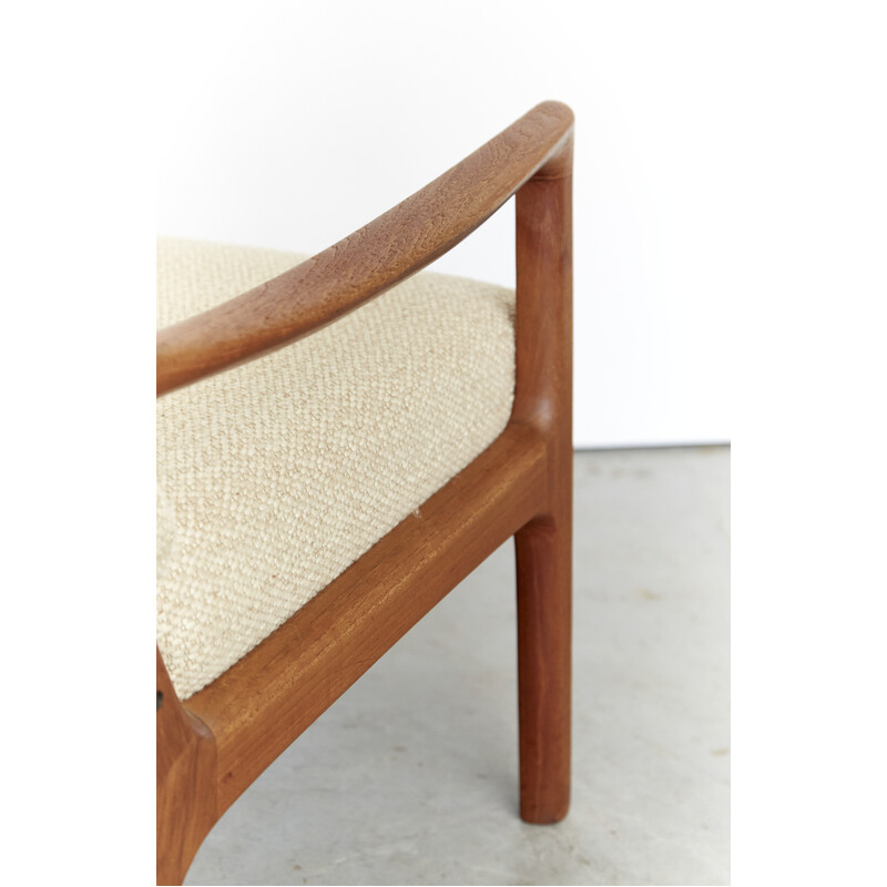 Vintage Senator lounge chair in teak and wool by Ole Wanscher for France&Søn, Denmark