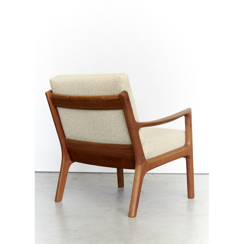 Vintage Senator lounge chair in teak and wool by Ole Wanscher for France&Søn, Denmark