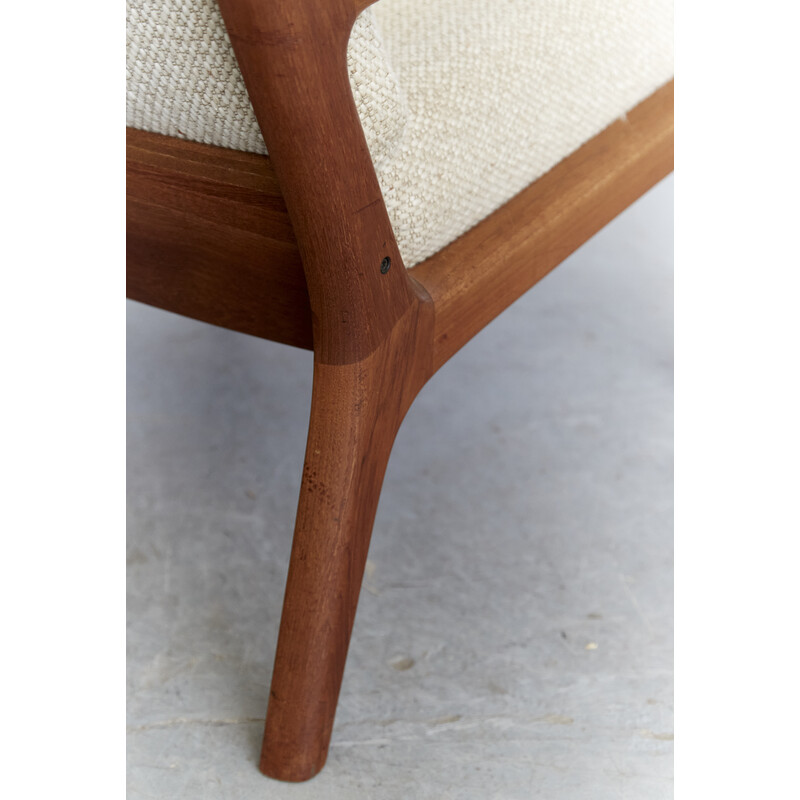 Vintage Senator lounge chair in teak and wool by Ole Wanscher for France&Søn, Denmark