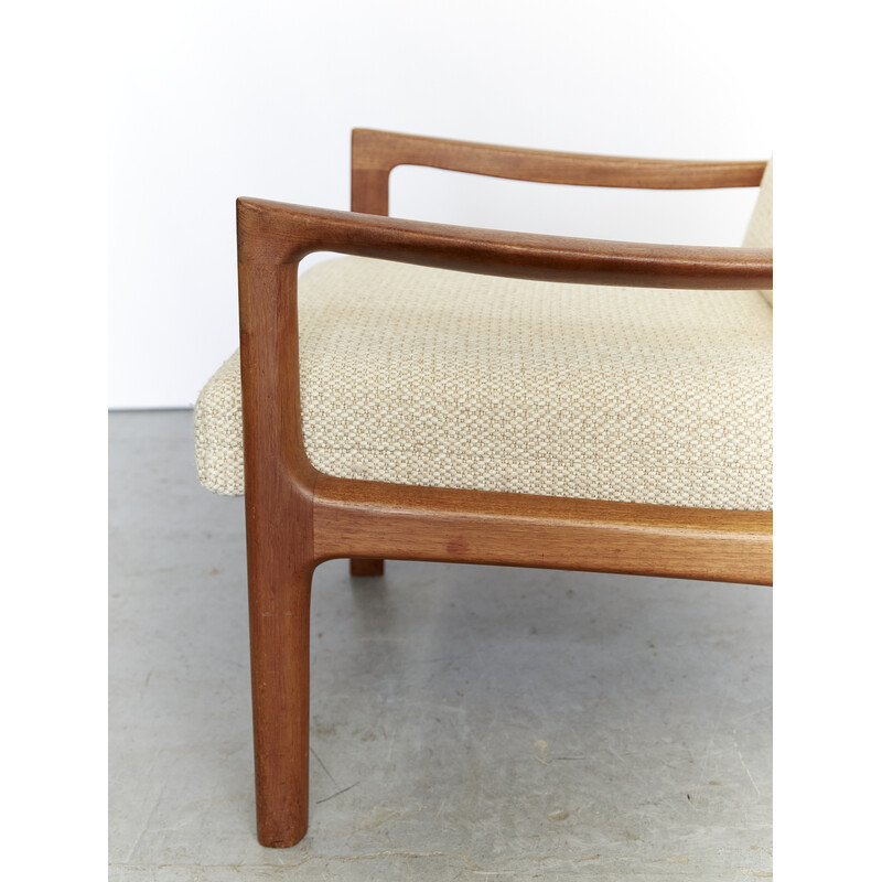 Vintage Senator lounge chair in teak and wool by Ole Wanscher for France&Søn, Denmark