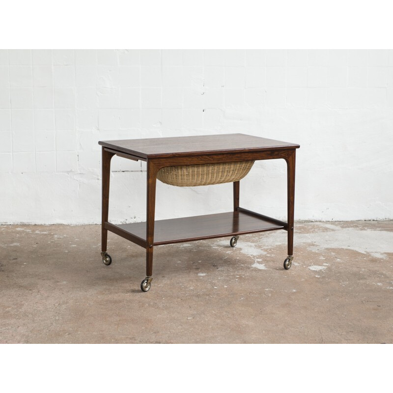  Danish sewing cart in rosewood - 1960s