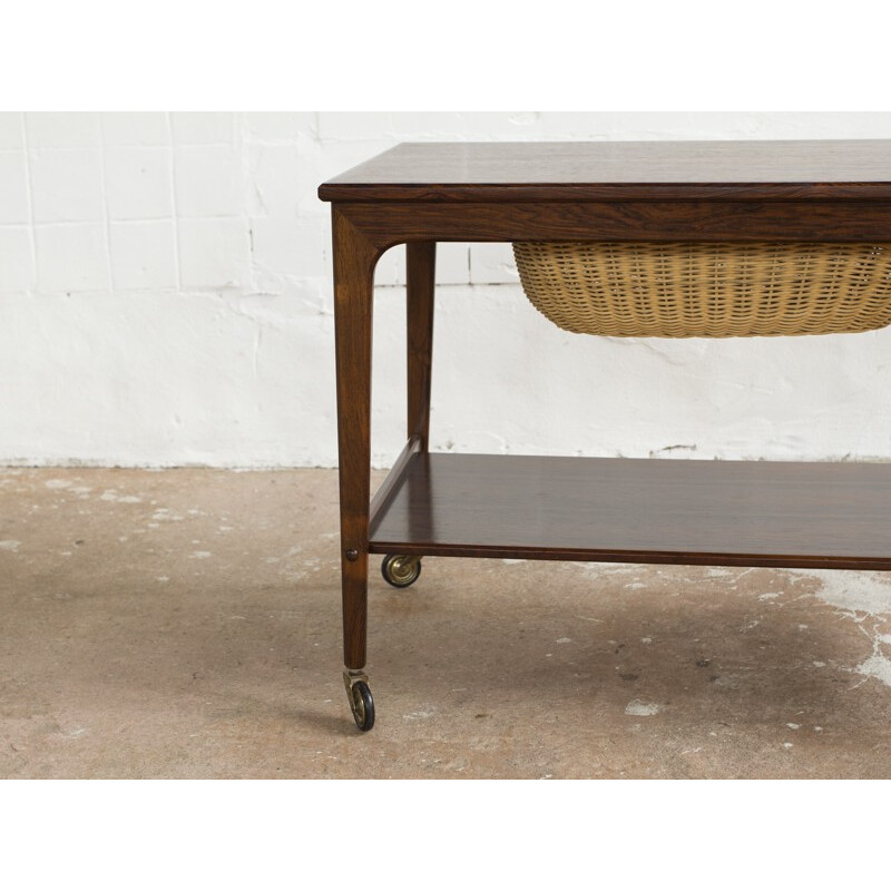  Danish sewing cart in rosewood - 1960s