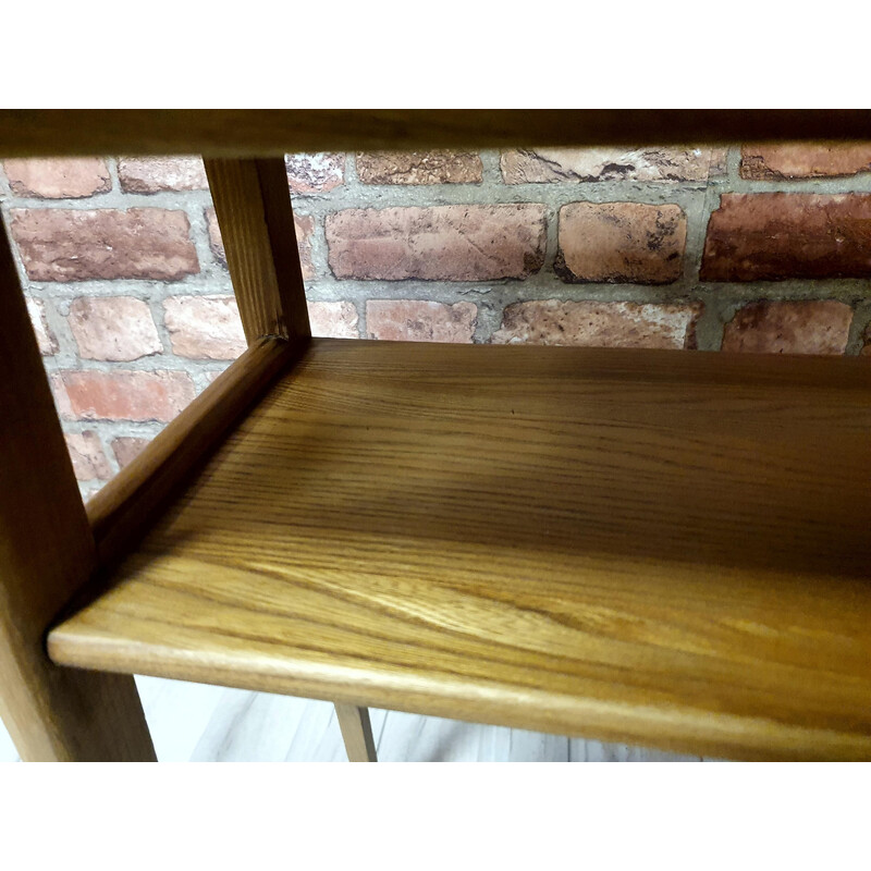 Vintage wooden telephone table by Władysław Jaworski for Spółdzielnia Pracy Architektury Wnętrz Ład, Poland 1966s