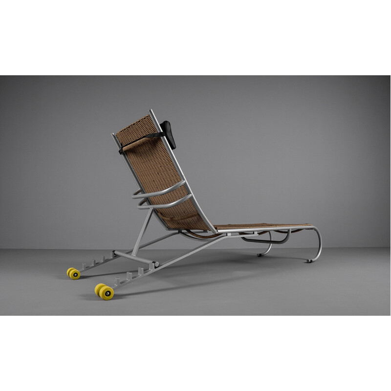 Vintage lounge chair with table Pt Skate by Paul Tuttle for Strässle Collection