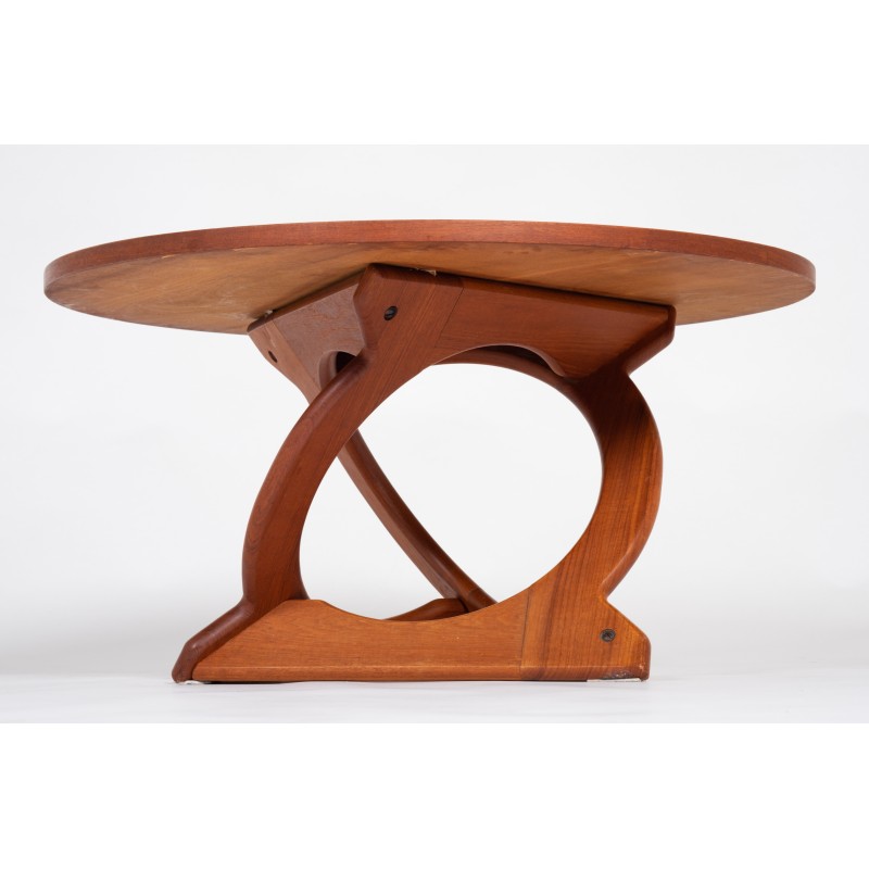 Tavolino vintage in teak di Søren Georg Jensen per Kubus, Danimarca